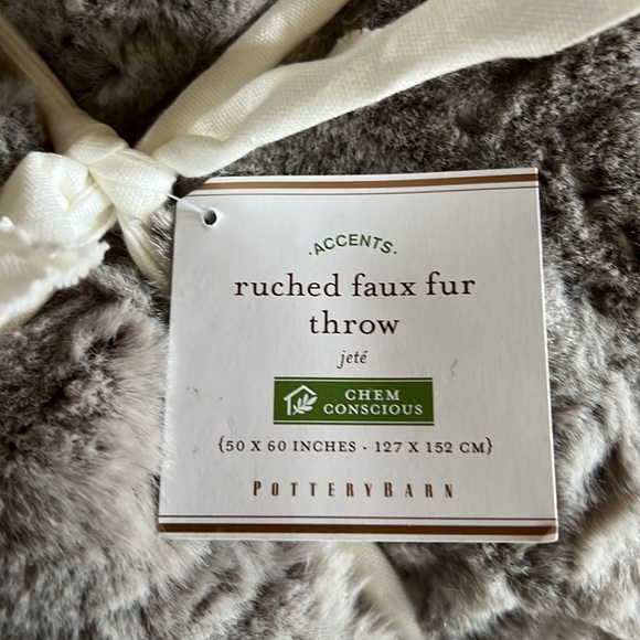 Pottery Barn Bedding Nwt Pottery Barn Rushed Faux Fur Throw Poshmark